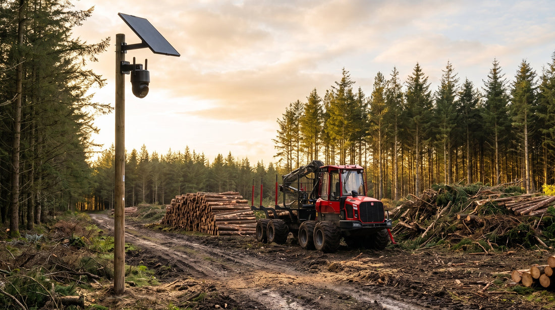 Forestry Site Security Cameras: Protecting Timber, Machinery & Diesel in Remote Woodland